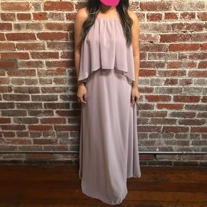 Taupe Mauve bridesmaid dress Sz Small